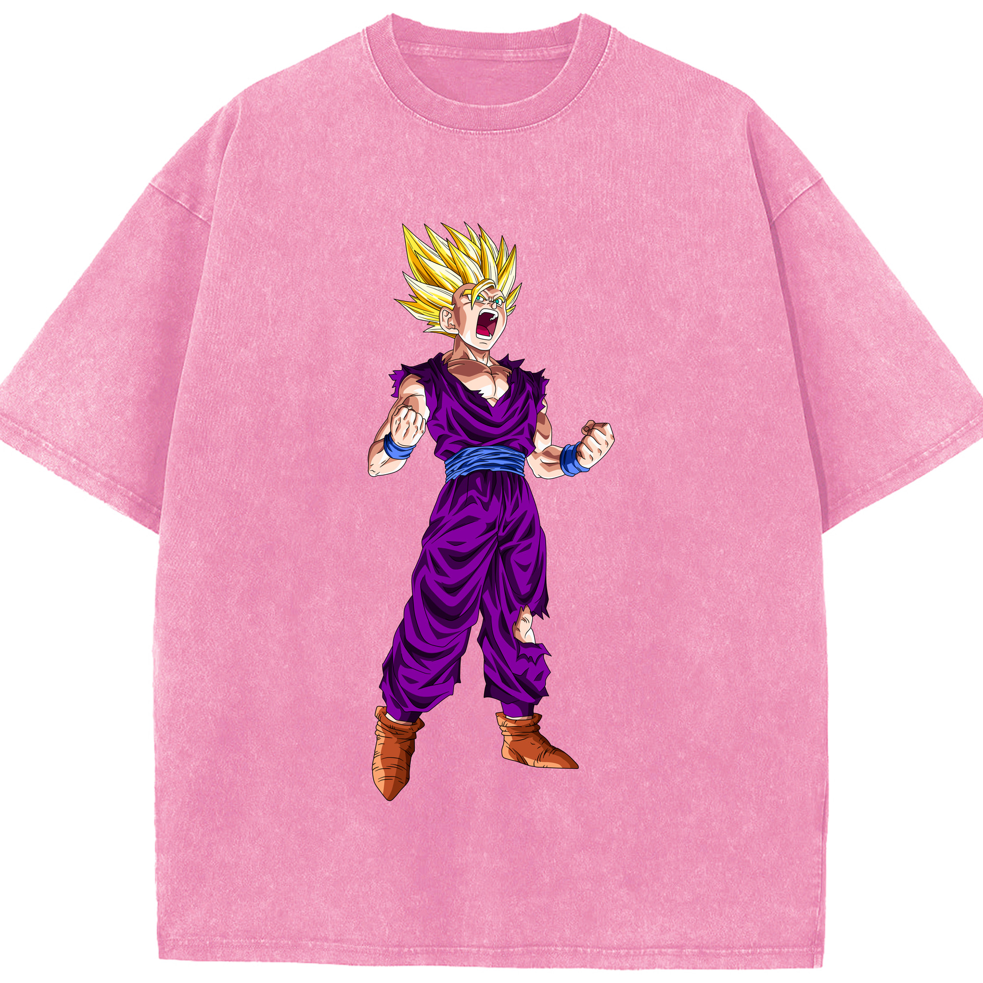 （画像用） ドラゴンボール 孫 悟飯（そんごはん）DRAGON BALL Son Gohan 綿100% ヴィンテージ風 半袖Tシャツ（フロントプリント）